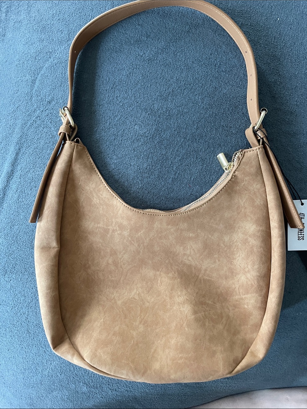 Classic Crescent Shoulder Bag in Tan